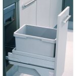 Poubelle de cuisine coulissante encastrable 30l hailo euro cargo s