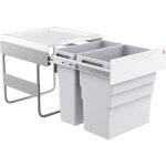 Hailo poubelle de cuisine tri sélectif 2 bacs encastrable 50l (30 + 19) easy cargo Hailo poubelle de cuisine tri sélectif 2 bacs encastrable 50l (30 + 19) easy cargo