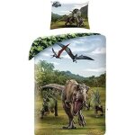 Parure de lit - jurassic world t. rex - 100 % coton - 140 x 200 cm - motif dinosaures