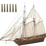 Maquette de bateau � voile - furokoy - halko - bois - 400x150x270mm - 7 - 14 ans