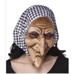 Halloween masque latex pro sorcire avec foulard
