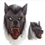 Halloween masque pro latex loup garou avec fourure