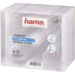 Botier cd standard double - hama - lot de 10 - transparent