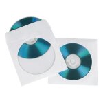 Pochettes en papier pour cd / dvd - hama - 62671 - blanc - 50 pièces Pochettes en papier pour cd / dvd - hama - 62671 - blanc - 50 pièces
