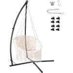 Hamac cadre chaise suspendue cadre 210cm tube en acier suspension si�ge cadre ceinture en acier crochet ...