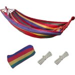 Hamac - confortable - toile �paisse - 280 x 100 cm - charge 300 kg - ray� rouge