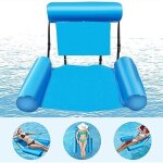 Hamac deau - zgeer - flotteur gonflable piscine - pvc respectueux de lenvironnement - bleu ciel
