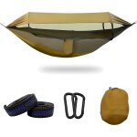 Hamac ext�rieur 3 en 1 avec moustiquaire et abri solaire supporte jusqu� 200 kg pour randonn�e camping ...