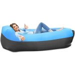 Hamac gonflable portatif pliable - bleu - ext�rieur - 1 personne