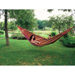 Hamac de jardin paradiso tropical - confortable et stable en coton br�silien - 250x175cm - 200kg max