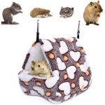 Hamac nid suspendu caf� (17x15 cm) mini maison chaude pour hamsters furets lapins et oiseaux .