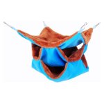 Hamac pour rongeurs hamac pour rats 3 niveaux lit suspendu moelleux cage lit suspendu 30 x 30cm bleu