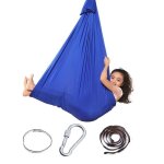 Hamac de yoga dint�rieur - type sapphire - balan�oire sensorielle - id�al pour enfants - couleur bleu ...