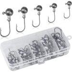 Hame�on de p�che - 45pcs - t�tes plomb�es - 2g � 10g - acier au carbone - bo�te de transport