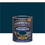 Peinture - hammerite - fer martel - 0. 75l - bleu nuit - protection 8 ans