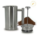 Cafeti�re � piston - handpresso - french press - acier inoxydable - 3 � 5 tasses - isotherme double paroi ...