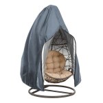 Hanging chair cover with zipper anti uv sun protector outdoor garden swing egg chair waterproof rattan ...