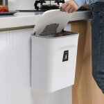 Hanging poubelle avec couvercle coulissant9l poubelle de cuisine � suspendre bac � compost de cuisine ...