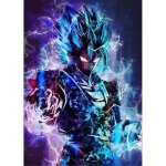 Hanz - 81 yangch dragon ball super saiyan bricolage peinture au diamant adulte 5d peinture par num�ro ...