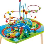 Table de jeu - hape - e3824 - train en bois - multicolore - 18 mois et plus