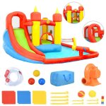 Happy hop chteau gonflable avec toboggan et piscine pataugeoire enfants garons filles soufflante boules ...