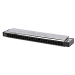 Harmonica cl c hurrise - argent - double range - adulte - rsine de haute qualit