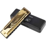 Harmonica diatonique en do - estampille - 10 trous - 20 tons - �tui inclus - format de poche