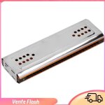 Harmonica tr�molo - dilwe - 24 trous - cl� double c et g - acier inoxydable - design robuste