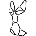 Harnais animal le harnais complet gothique ajustable en cuir pour femme cre une lingerie avec bandoulire ...
