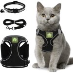 Harnais chat anti - �vasion - estampille - r�fl�chissant - respirant - r�glable - taille s - 29 - 33 ...