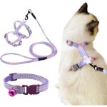 Harnais chat harnais et laisse pour chat anti vasion rglable harnais pour chat et collier pour chat ...