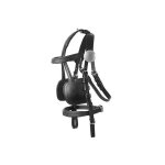 Harnais datt�lage cheval en cuir avec plastron lexhis bochum - noir - mini - shetland
