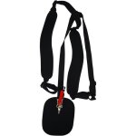 Harnais d�broussailleuse ajustable confort - jardin pratique - sangles doubles r�glables - noir - manuel ...
