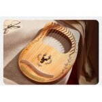 Harpe lyre 16 chane mtal acajou contreplaqu corps avec des instruments  cordesbois naturel