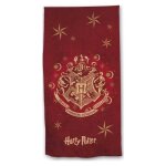Serviette de plage - harry potter - blason - 70x140 cm - microfibre - rouge
