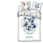 Parure de couette - harry potter - 140 x 200 cm - 100% coton - blanc
