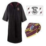 Harry potter robe set (robe + necktie + tattoo) kids gryffindor edna tradi