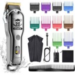 Hatteker tondeuse cheveux professionnelle tondeuse barbe pour hommes tondeuse de prcision impermable ...