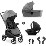 Hauk - ensemble de voyage 3 - en - 1 shop n care trio - poussette + nacelle + sige auto & adaptateurs ...