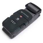 Hauptstadtkoffer - sangle � bagages 5 cm x 190 cm cadenas tsa graphite