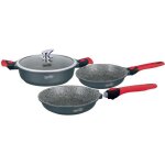 Haussmann h�ritage - 4 pcs sauteuse / po�le set rev�tement granite poign�e amovible - tous feux dont ...