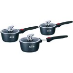 Haussmann heritage - srie de 3 casseroles 16 / 18 / 20 cm manche amovible - fonte daluminium - revtement ...