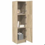 Haut armoire - clarence� - montage simple - buffet bahut / armoire de cuisine - ch�ne sonoma 31. 5 x ...
