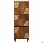 Haut armoire - clarence� - montage simple - buffet bahut / armoire de cuisine - marron 40 x 33 x 110 ...