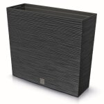 Bac à fleurs - anthracite - l 58 cm - plastique résistant - drainage facile - design moderne Bac à fleurs - anthracite - l 58 cm - plastique résistant - drainage facile - design moderne