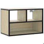 Haut de gamme - meuble tv / hifi - ch�ne sonoma - 60x31x395cm - facile � nettoyer - vidaxl - bois ding�nierie ...