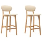 Haute qualité - lot de 2 tabourets de bar style scandinave - chaises de bar - fauteuil de bar crème - ... Haute qualité - lot de 2 tabourets de bar style scandinave - chaises de bar - fauteuil de bar crème - ...