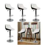 Haute qualité!!! lot de 4 chaises de bar cuillère blanches et noires - coussin de siège rembourré doux ... Haute qualité!!! lot de 4 chaises de bar cuillère blanches et noires - coussin de siège rembourré doux ...