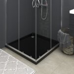 Haute qualit fly96259 - receveur bac de douche antidrapant carr abs noir 80x80 cm