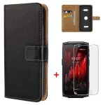 Haute qualit housse crosscall core m5 luxe tui  rabat housse noir + hd verre tremp crosscall core ...